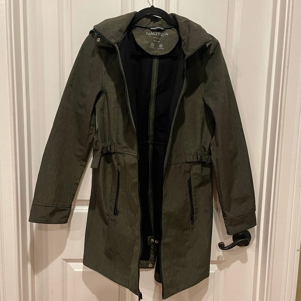Nautica Women’s Dark Green Raincoat